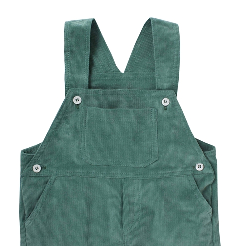 green corduroy overall