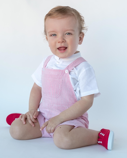 peto niño rayas rojas