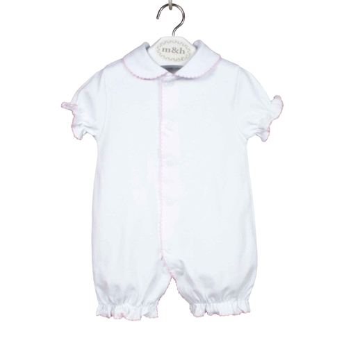 pijama corto m&h rosa blanco