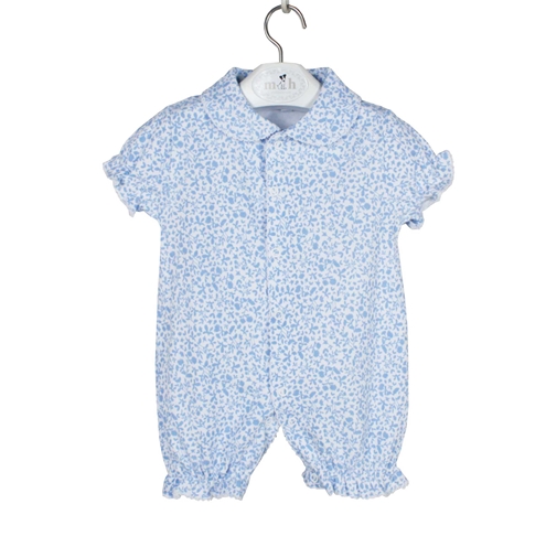 pijama corto raya azul