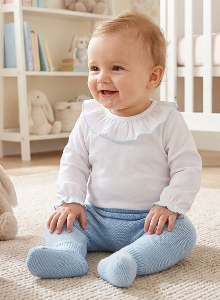 blue knit baby