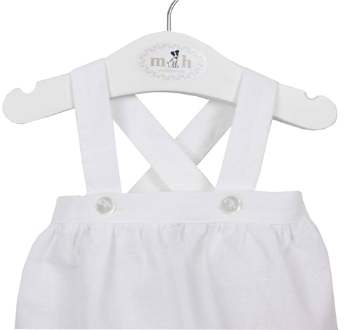 pololo con tirantes blanco lino