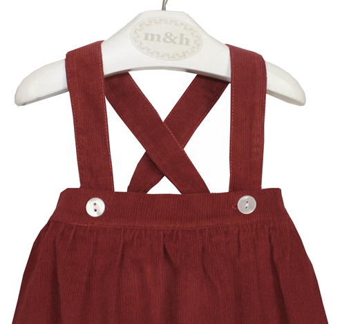 romper burgundy corduroy