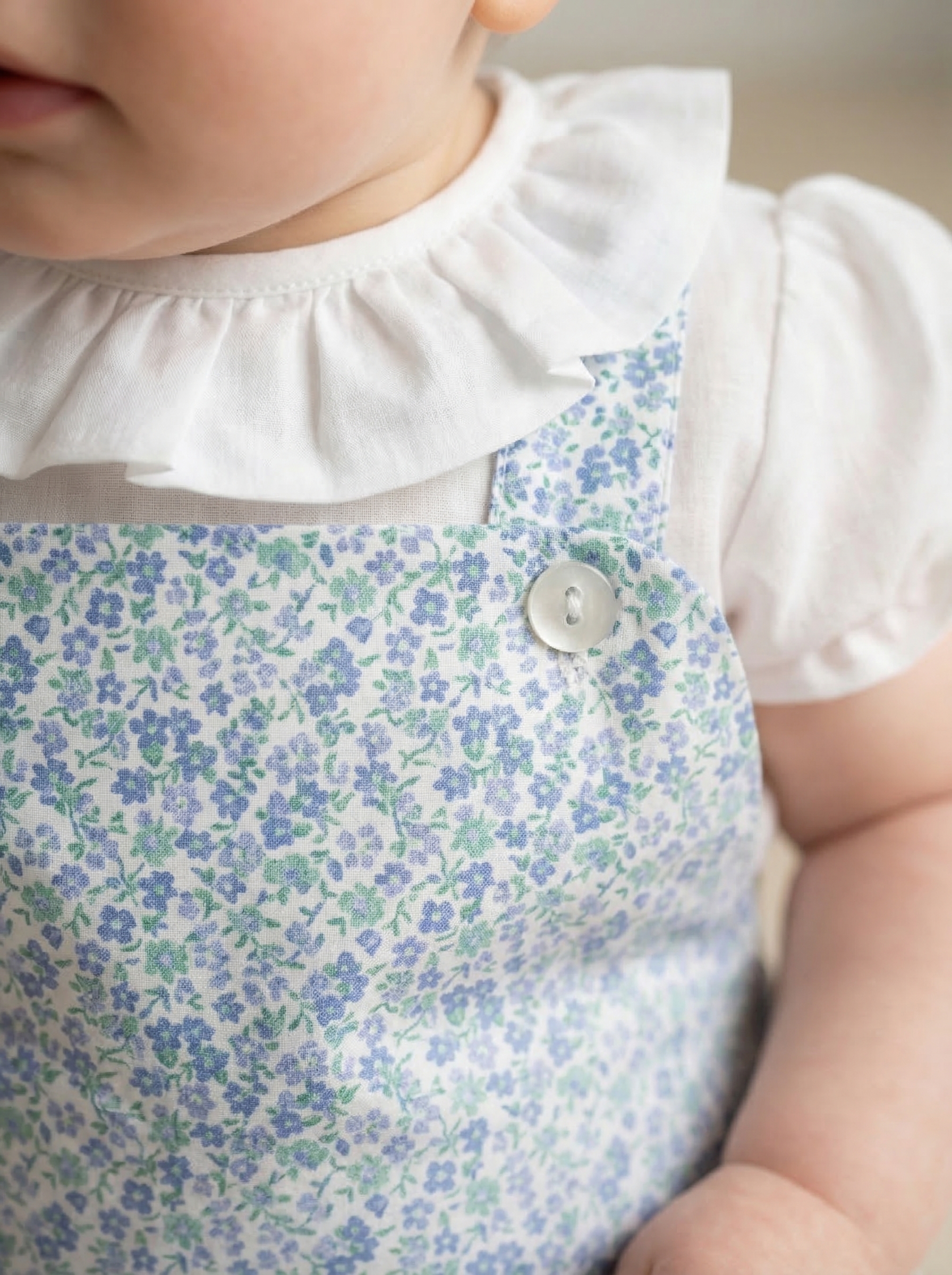 romper baby blue green