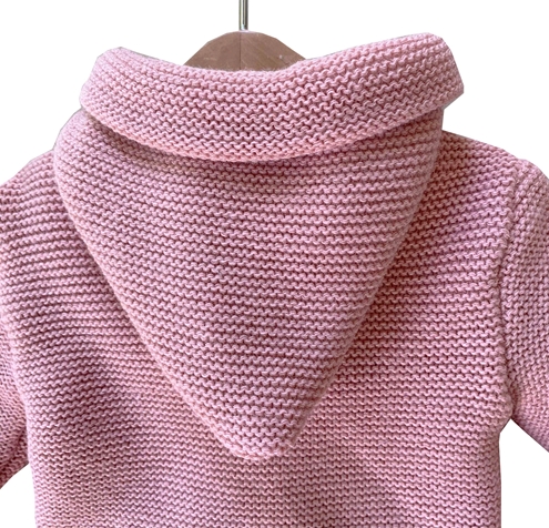 san Francisco knit two pieces for baby in pastel pink