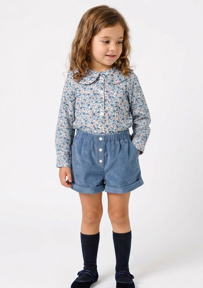 medium blue short corduroy