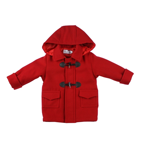 red toddler boy coat