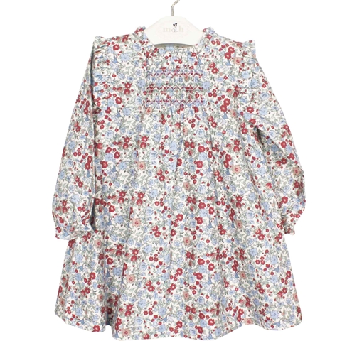vestido carmen florecita burdeos