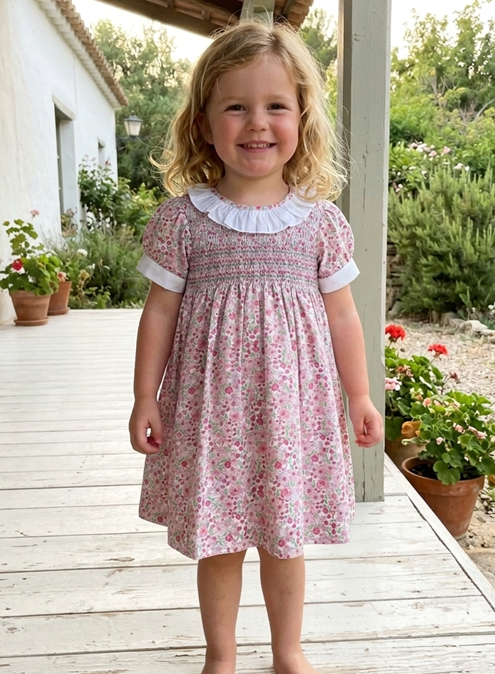 flavia dress pink print