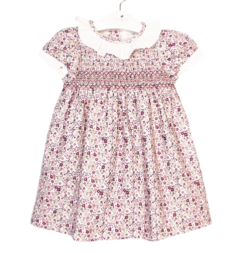 flavia dress pink and white