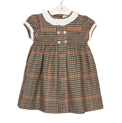 inés dress short sleeve plaid