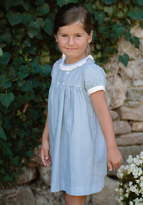 Paola dress blue plaid