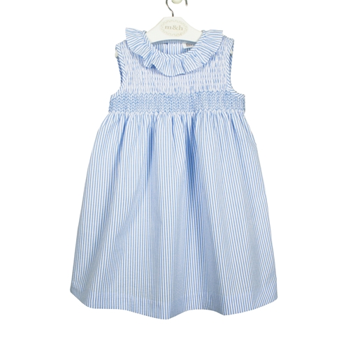 Vestido parís azul blanco rayas
