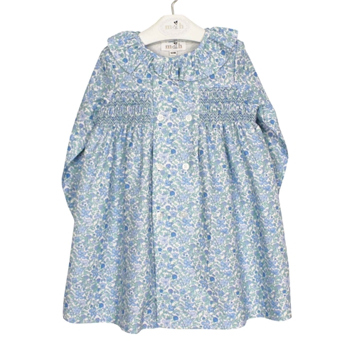vestido paula hojas azules