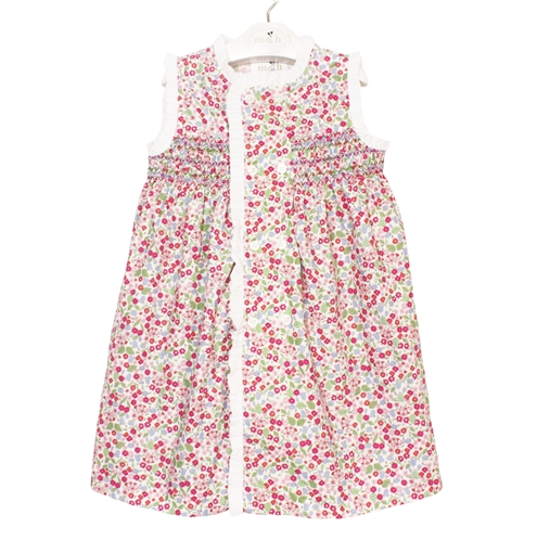 vestido rafaela rosa verde 