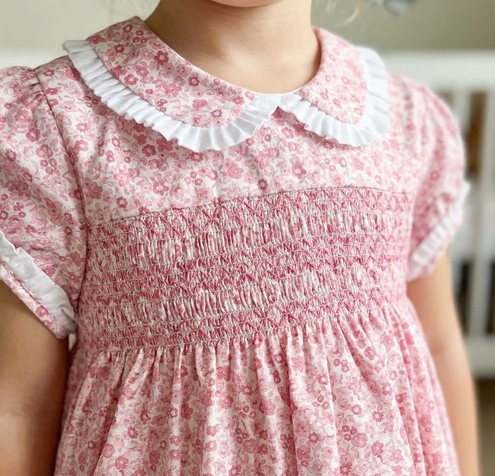 dress pink flowers spring