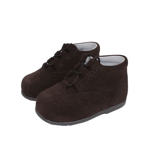 zapato bota ante marrón