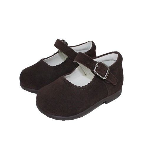 zapato mercedita ante marrón