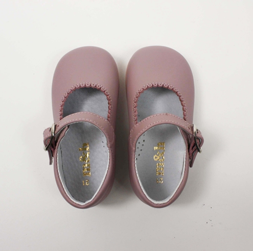 zapato mercedita piel rosa palo