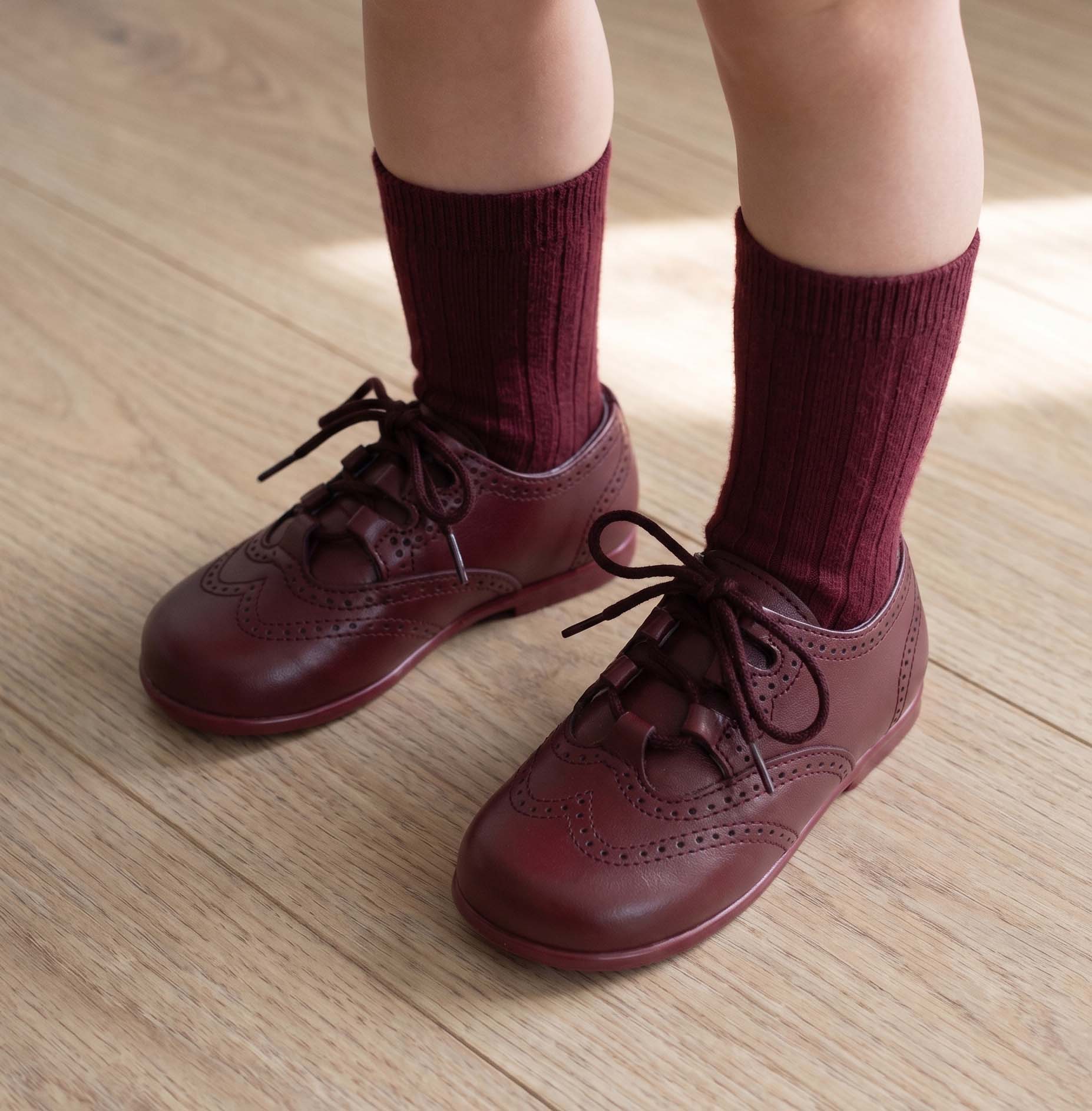 burgundy leather shoes