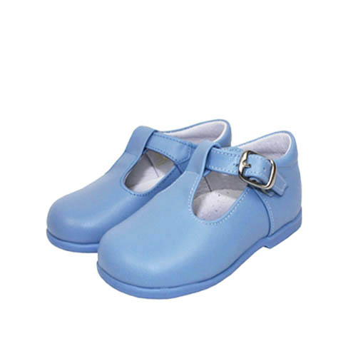 Blue t-bar shoes