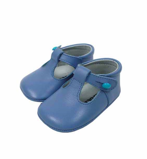 zapatos bebe piel pepitos azul